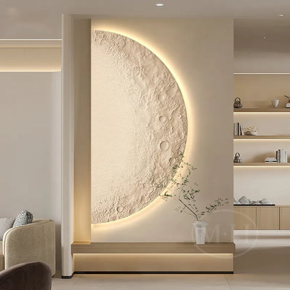 Moon Abstract Texture Mural Wall Lamp