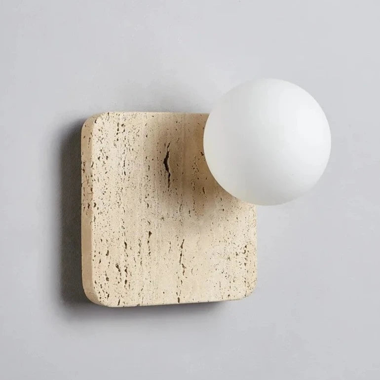 Natural Cave Stone Cream Wall Light