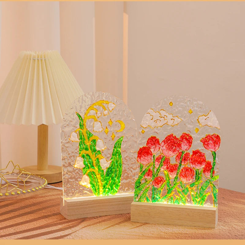 DIY Acrylic Glass Painting Night Light Kit