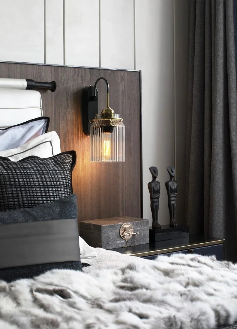 Arcéa Ribbed Glass Wall Sconce