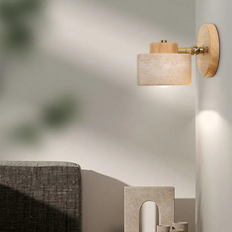 Terra Oak Halo Wall Sconce