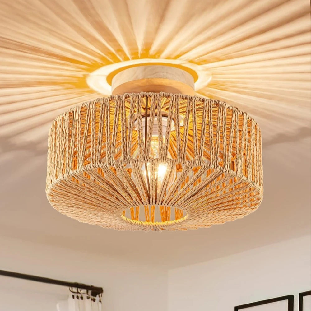 SolHalo Woven Ceiling Light