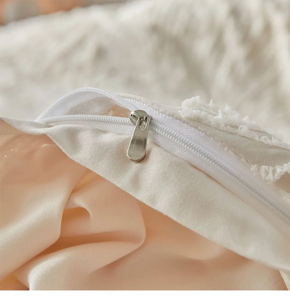 FeatherWhisper Textured Duvet Set