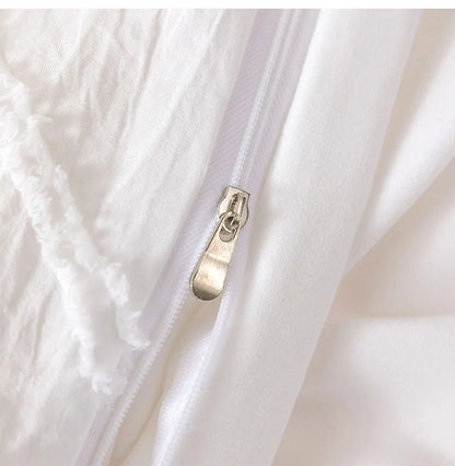 Roselle Tufted Geometric Duvet Cover Set