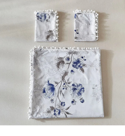 Moonlit Blossom Pom-Pom Duvet Set