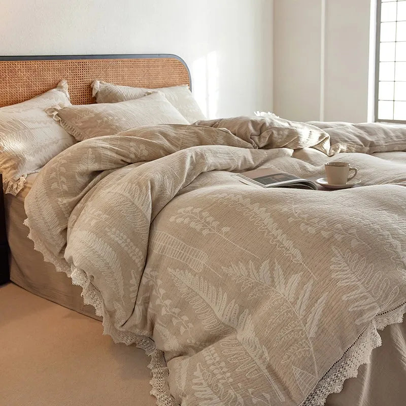 Whisper Fern Jacquard Duvet Set