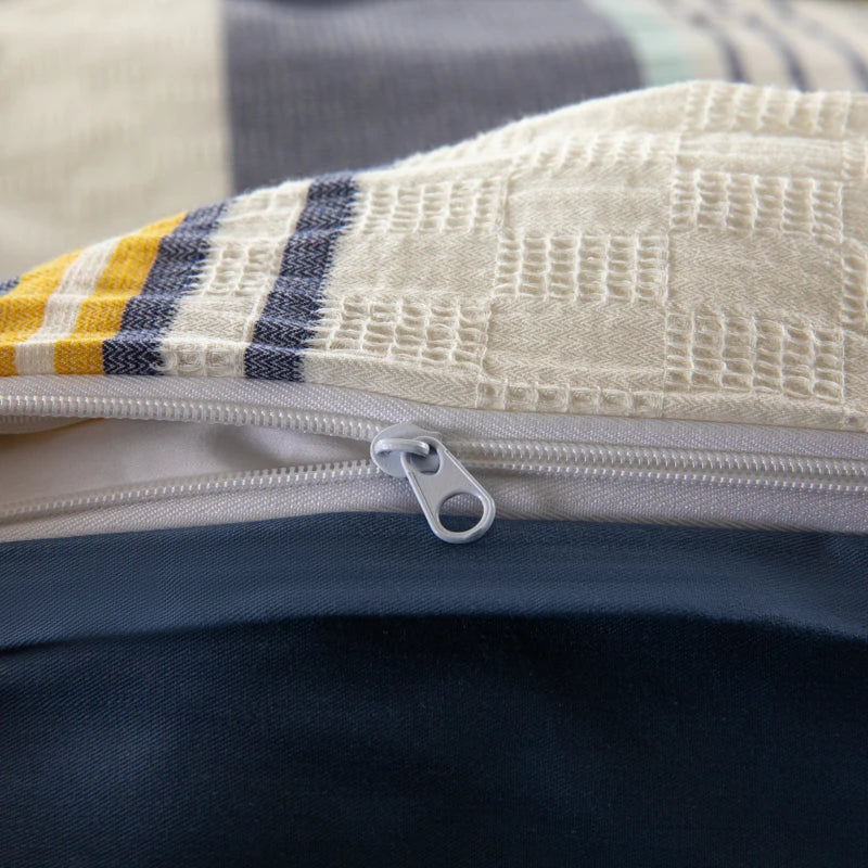 NORDÉLLE Cotton Stripe Duvet Cover Set