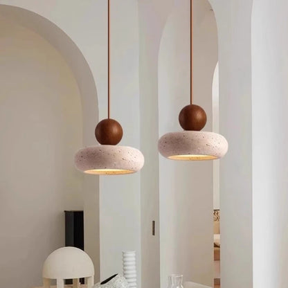 Auralith Stone Halo Pendant Light