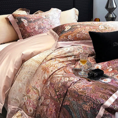 Verdant Bloom 600TC Egyptian Cotton Duvet Set