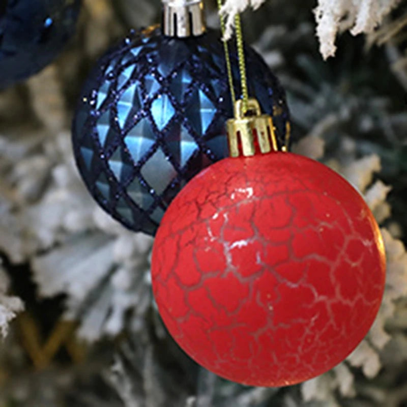 12Pcs Mix Pattern Christmas Ball Tree Decor