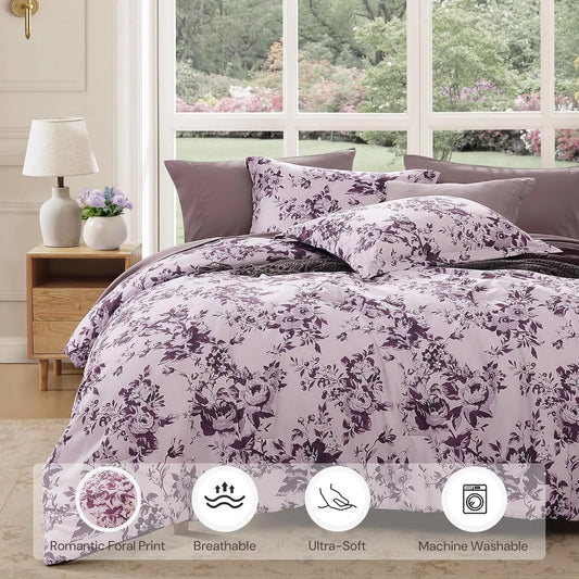 Lavender Bloom 7-Piece King Comforter Set
