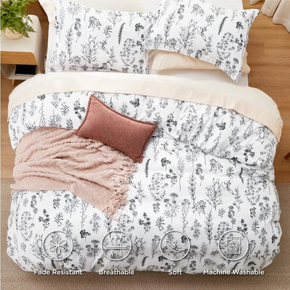 Midnight Meadow Reversible Duvet Cover Set