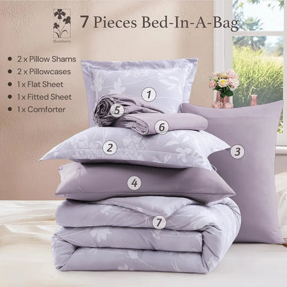 Lavender Mist Floral Duvet Set