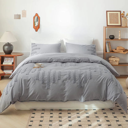 Stonefall Tufted Cotton Duvet Set
