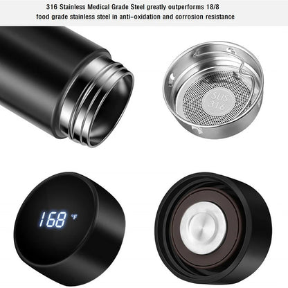 Stainless Steel Thermos With Digital Display