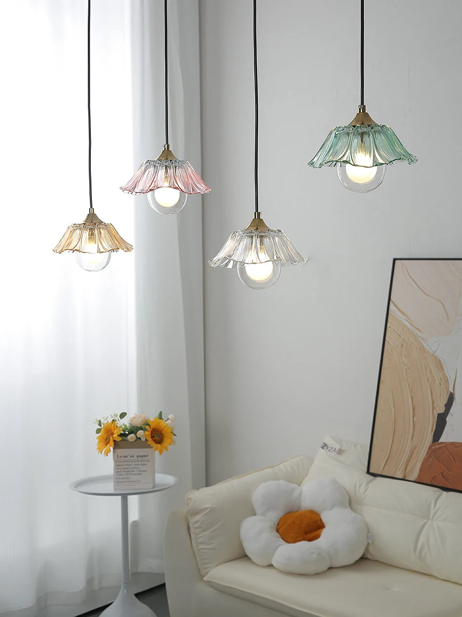 Petaluxe Glass Bloom Pendant Light