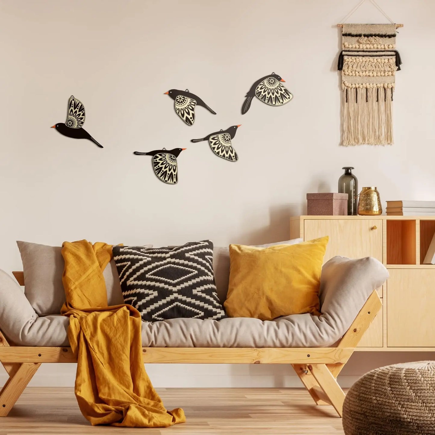 Spirit Birds of Harmony Wall Art (5pcs)