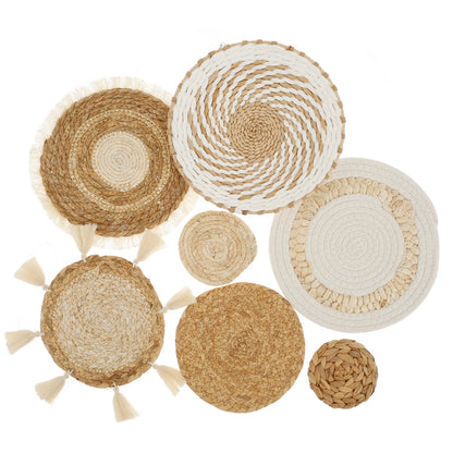 WovenHaven – Rustic Farmhouse Basket Wall Set (7pcs)