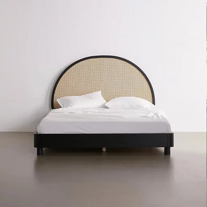 Half Moon Rattan Woven Bed