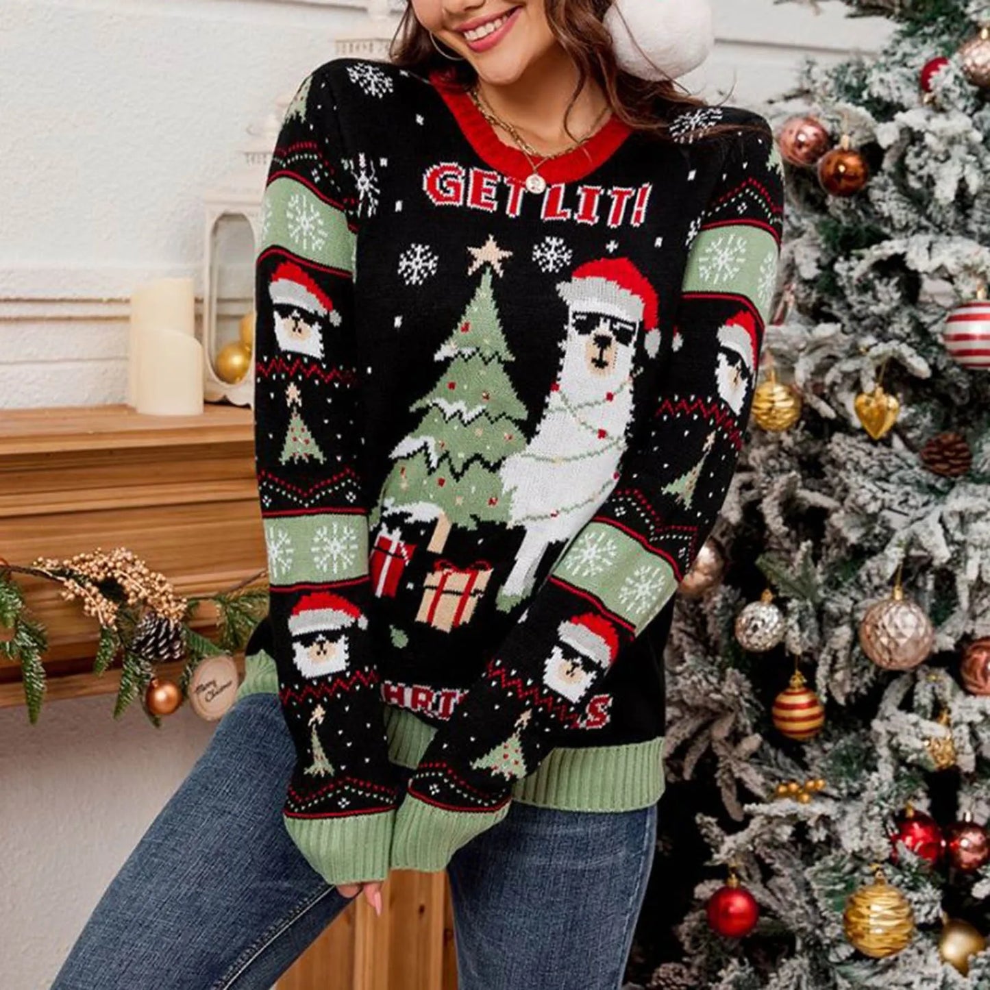 Get Lit Christmas Sweater