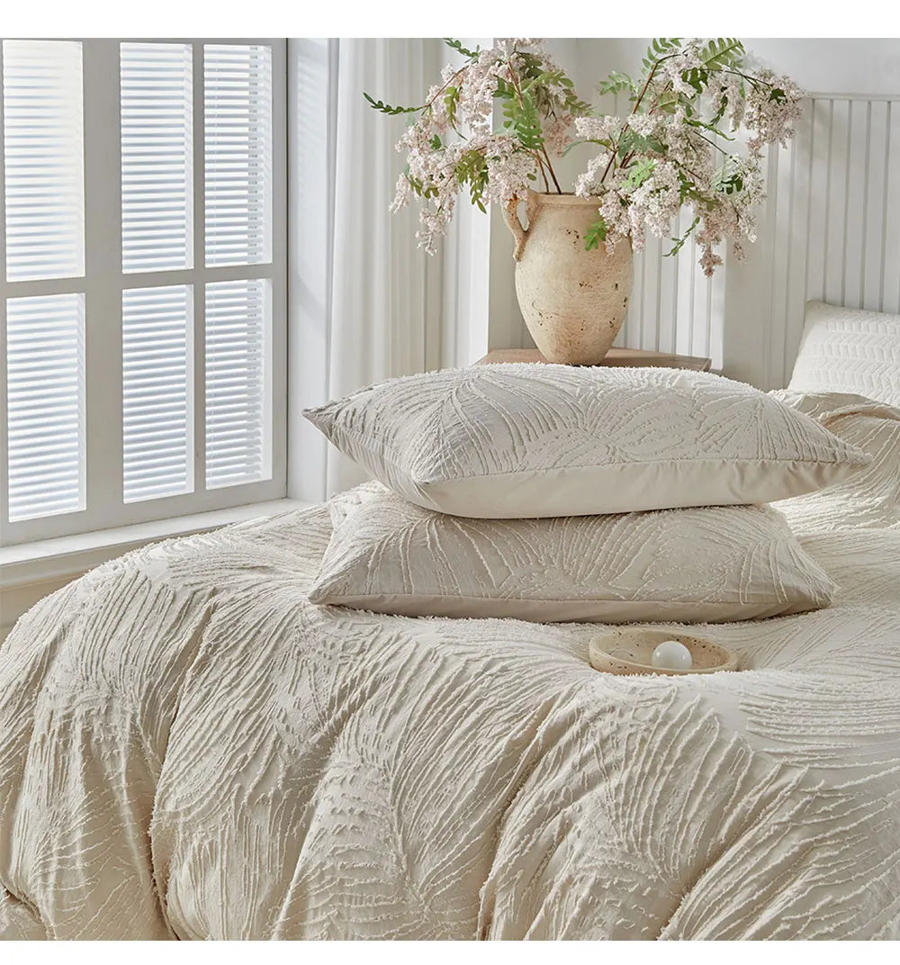 FeatherWhisper Textured Duvet Set