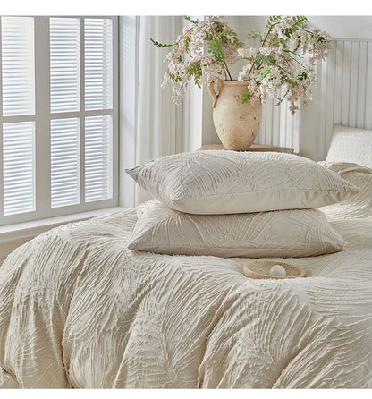 FeatherWhisper Textured Duvet Set
