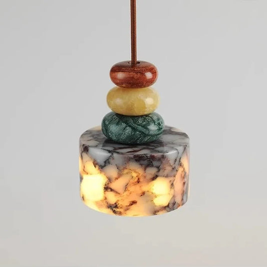 Cascade Chakra Stone Pendant Light