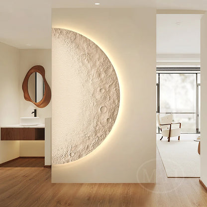 Moon Abstract Texture Mural Wall Lamp