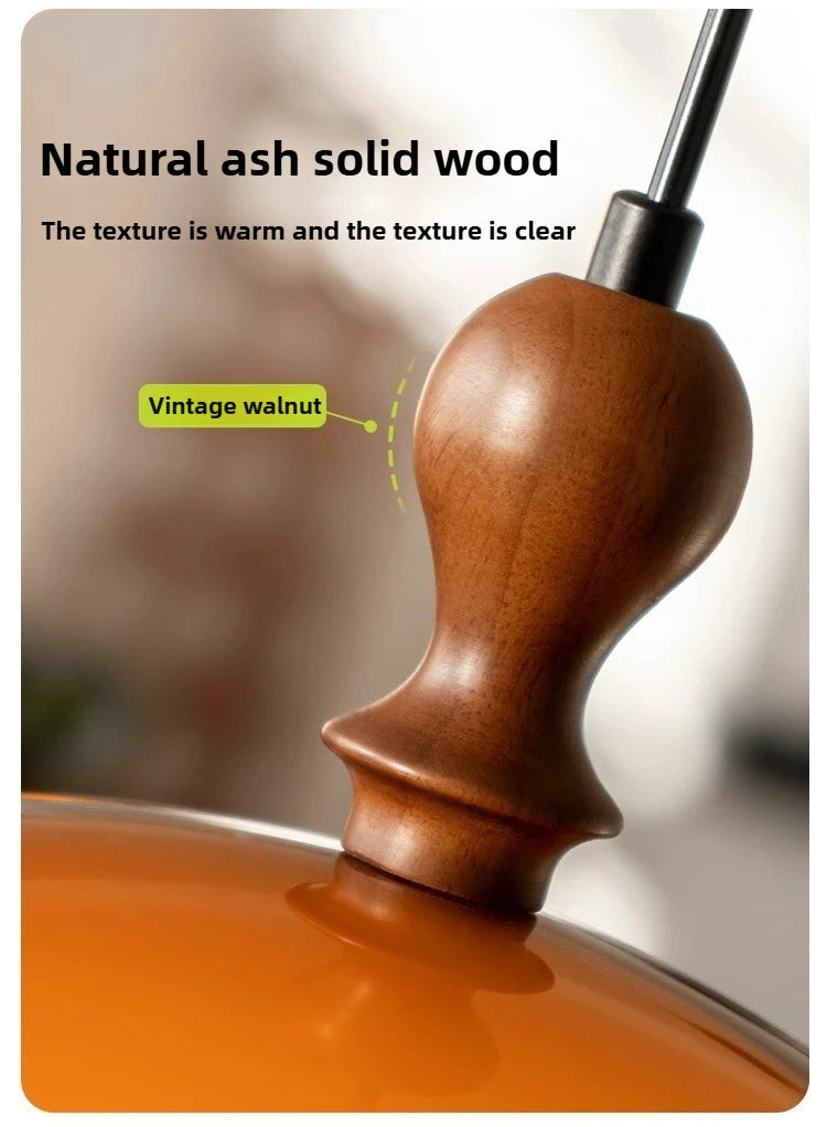 Amber Glow Dome Pendant Light