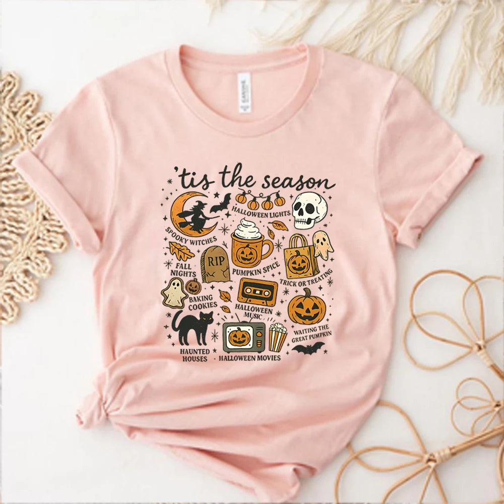 Tis The Season Shirt Retro Halloween Graphic Tee