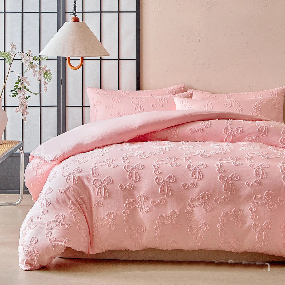 Blush Ribbon Whisper Duvet Set