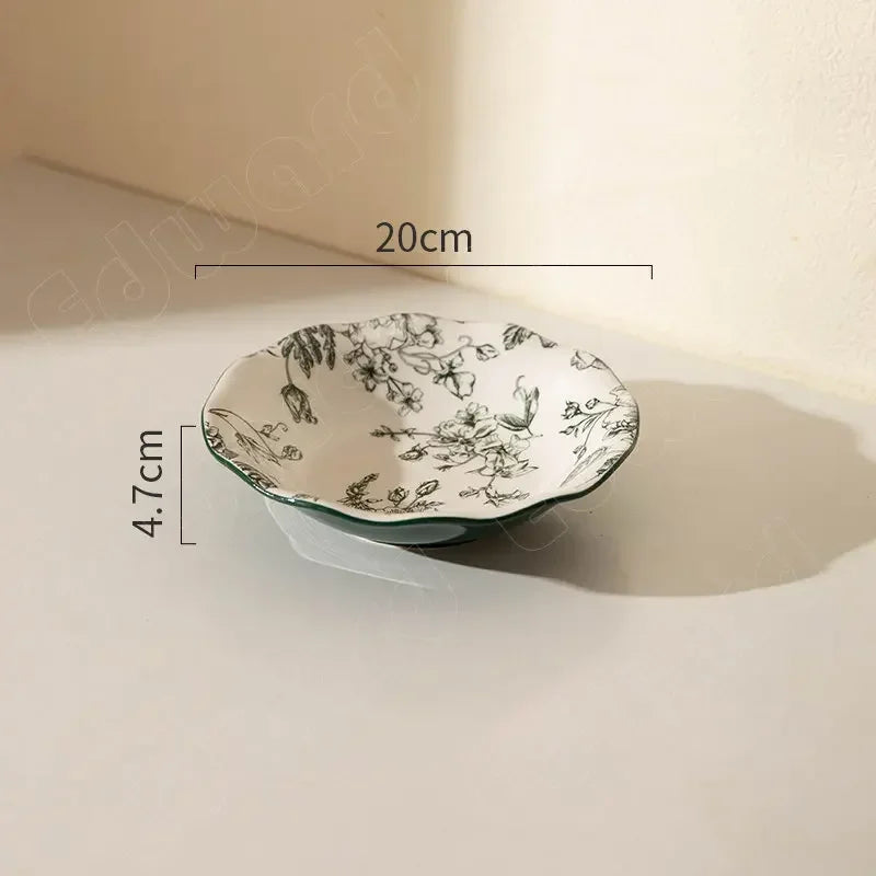 Vintage Floral Ceramic Plates