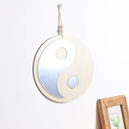 Yin Yang Wood Mirror