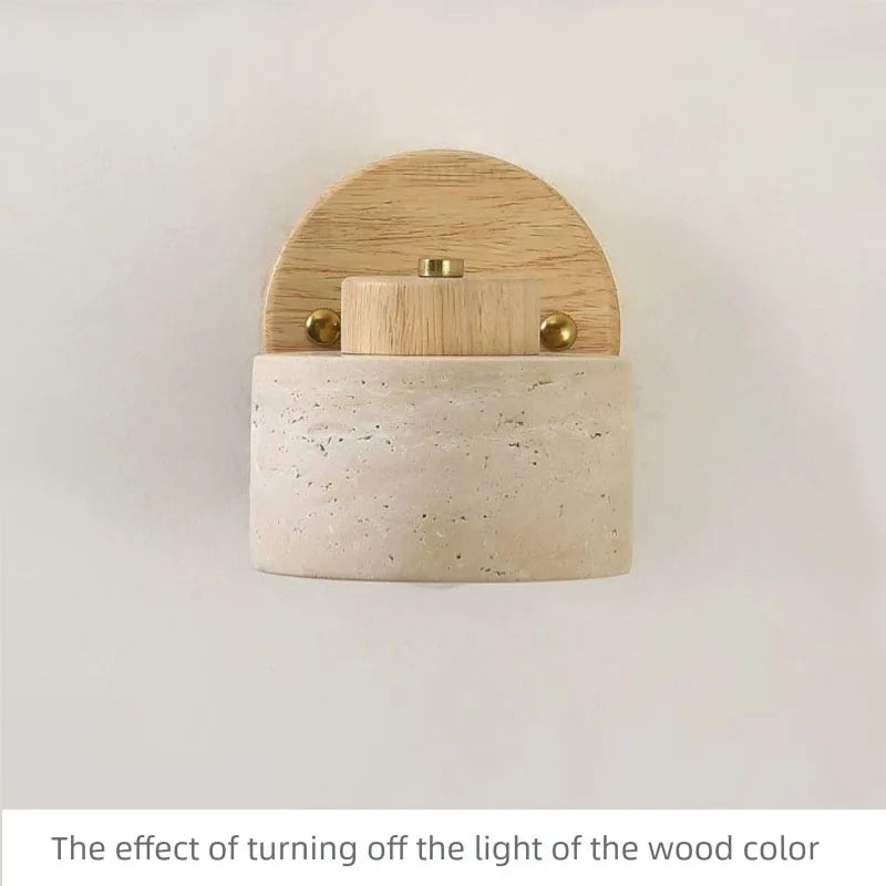 Terra Oak Halo Wall Sconce