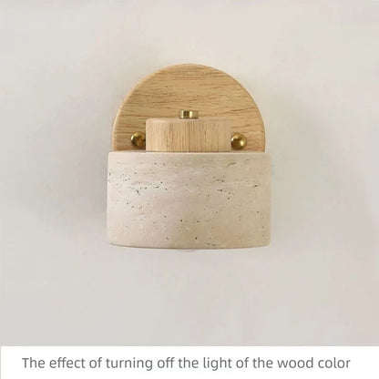 Terra Oak Halo Wall Sconce