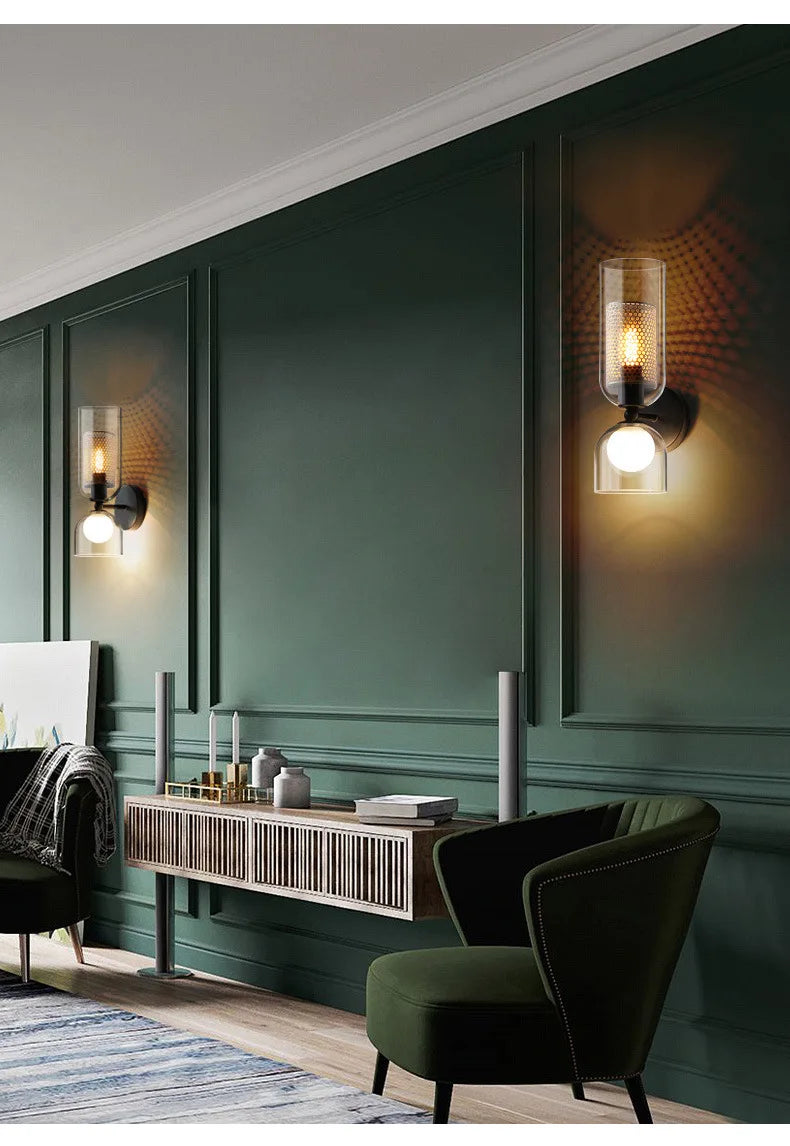 Dualis Ember Glass Wall Sconce