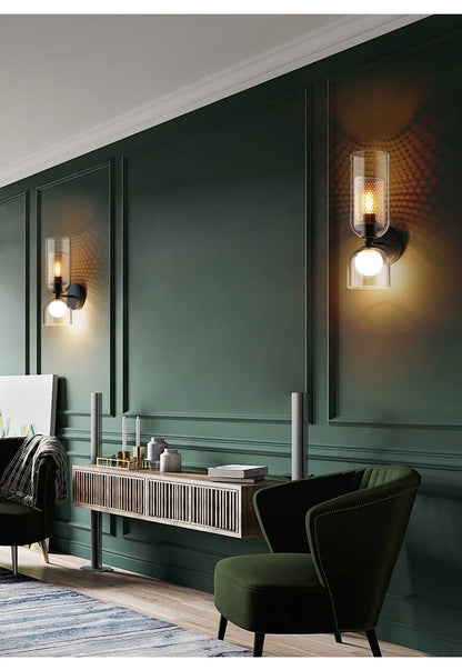 Dualis Ember Glass Wall Sconce