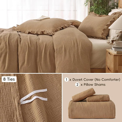 AMÉLON Ruffle Duvet Cover Set – OEKO-TEX Certified