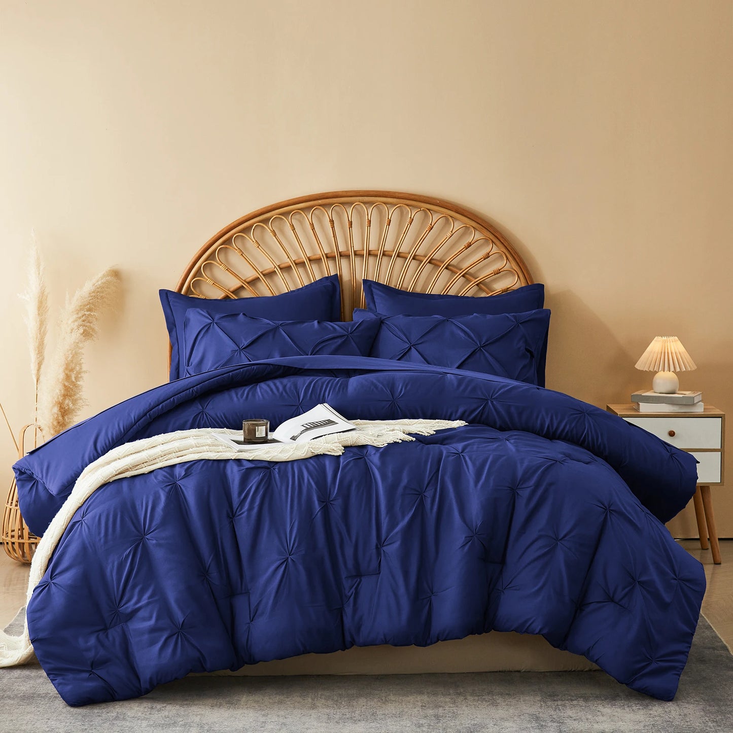 The Silver Pleat Comforter Set