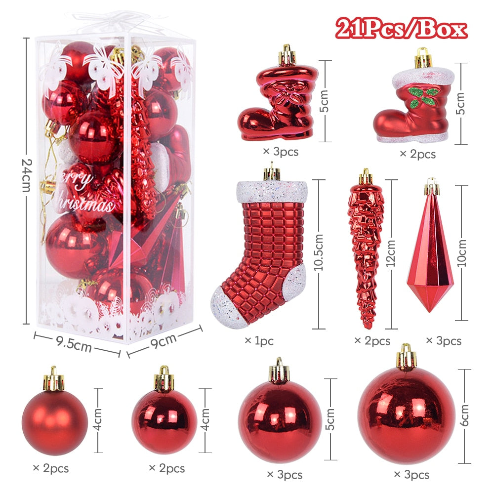 21Pcs Xmas Tree Ball