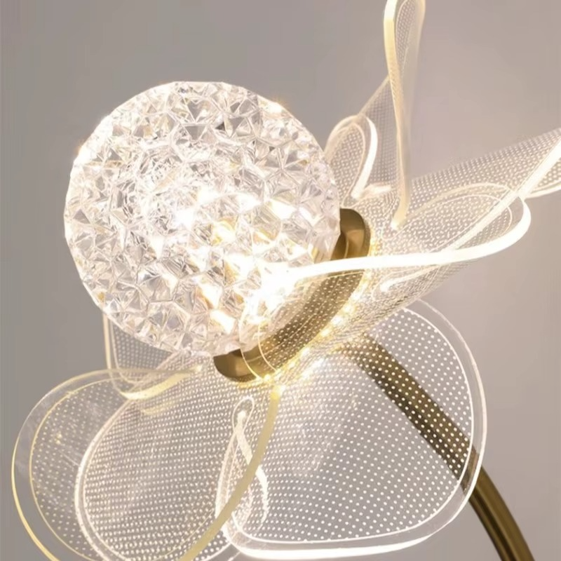 Aurora Bloom Brass Wall Light