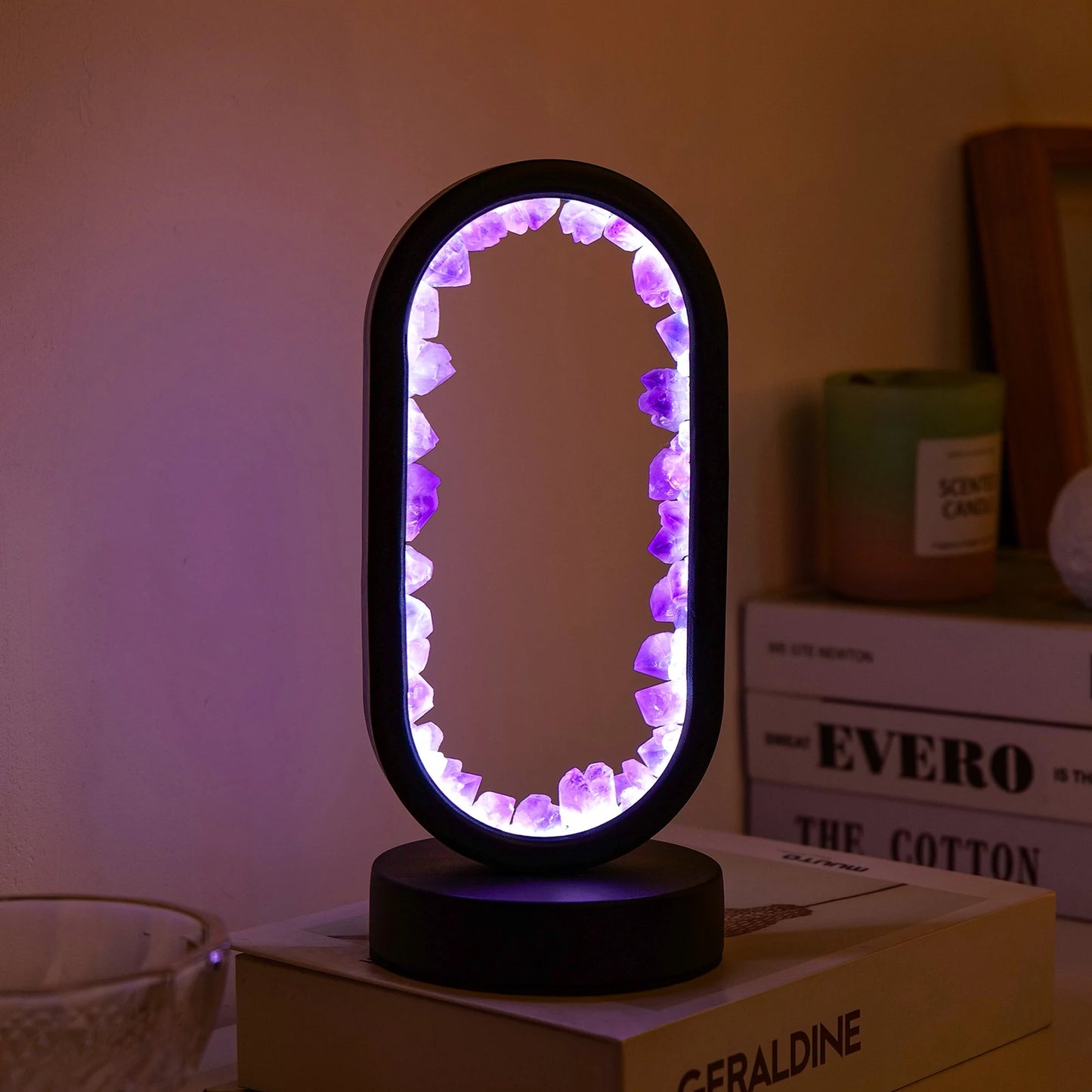 Natural Amethyst Oval Night Light