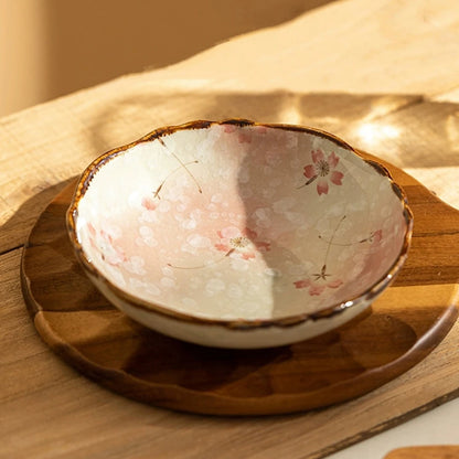 Sakura Bloom Hand-Painted Ceramic Bowl