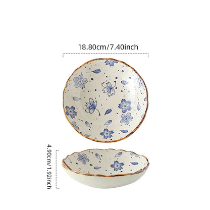 Sakura Bloom Hand-Painted Ceramic Bowl