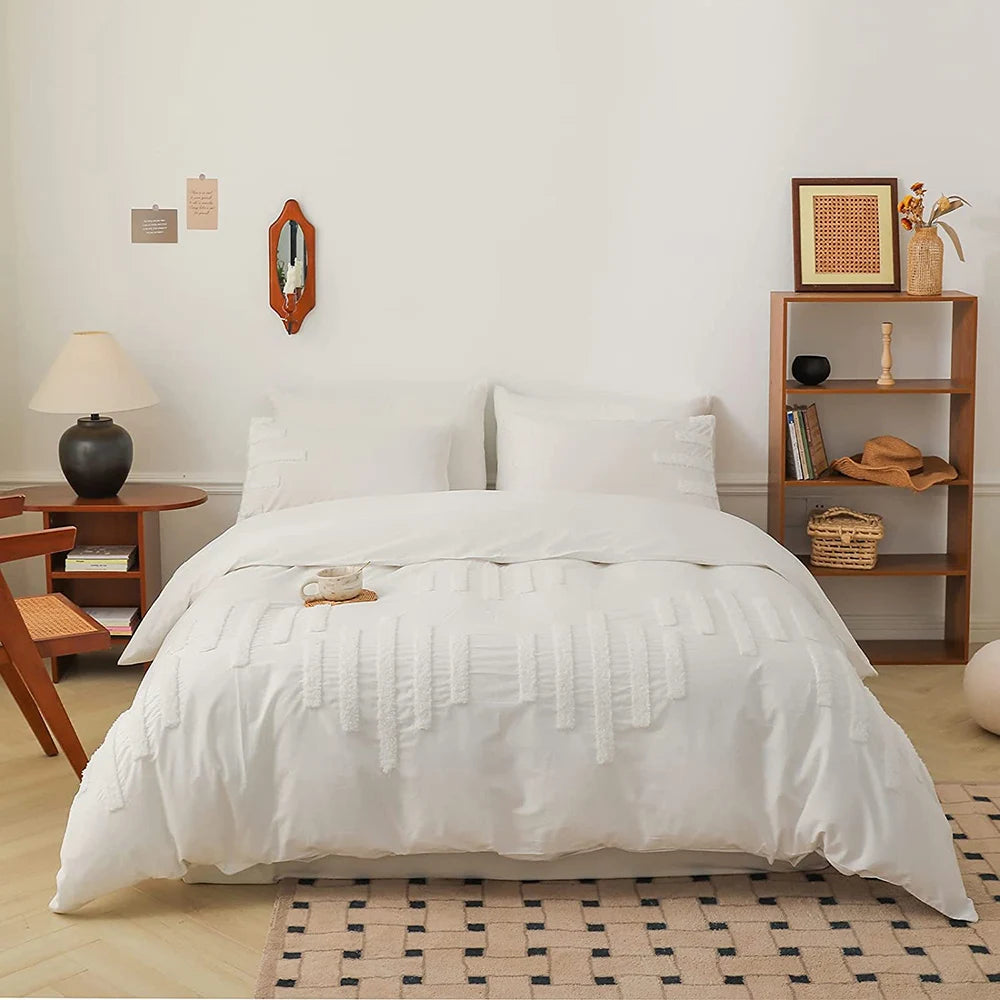 Stonefall Tufted Cotton Duvet Set