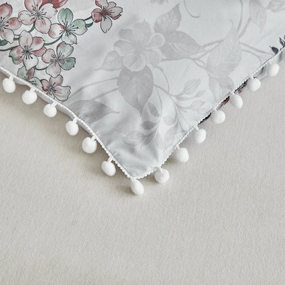 Moonlit Blossom Pom-Pom Duvet Set