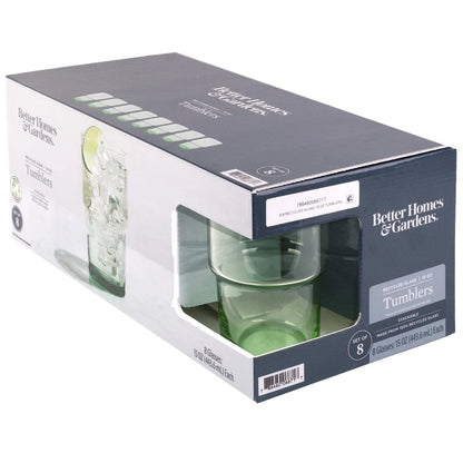 EcoStack Verde Recycled Glass Tumbler Set (8-Piece)