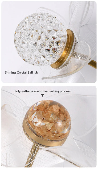 Aurora Bloom Brass Wall Light