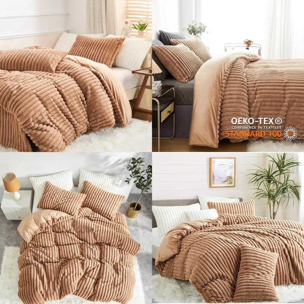CozyNest Plush Velvet Queen Duvet Set
