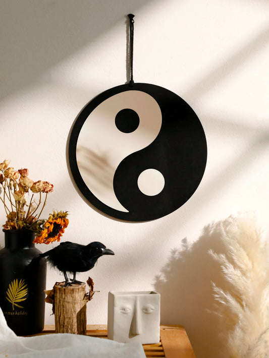 Yin Yang Wood Mirror